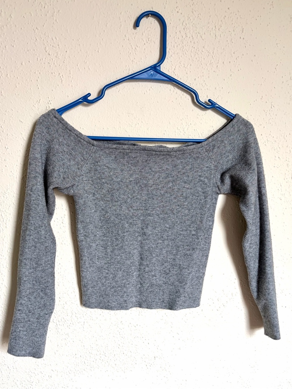WAYF Wide Neck Crop Sweater